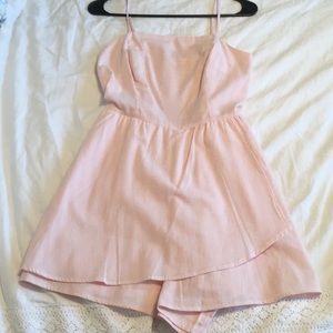 light pink and white romper